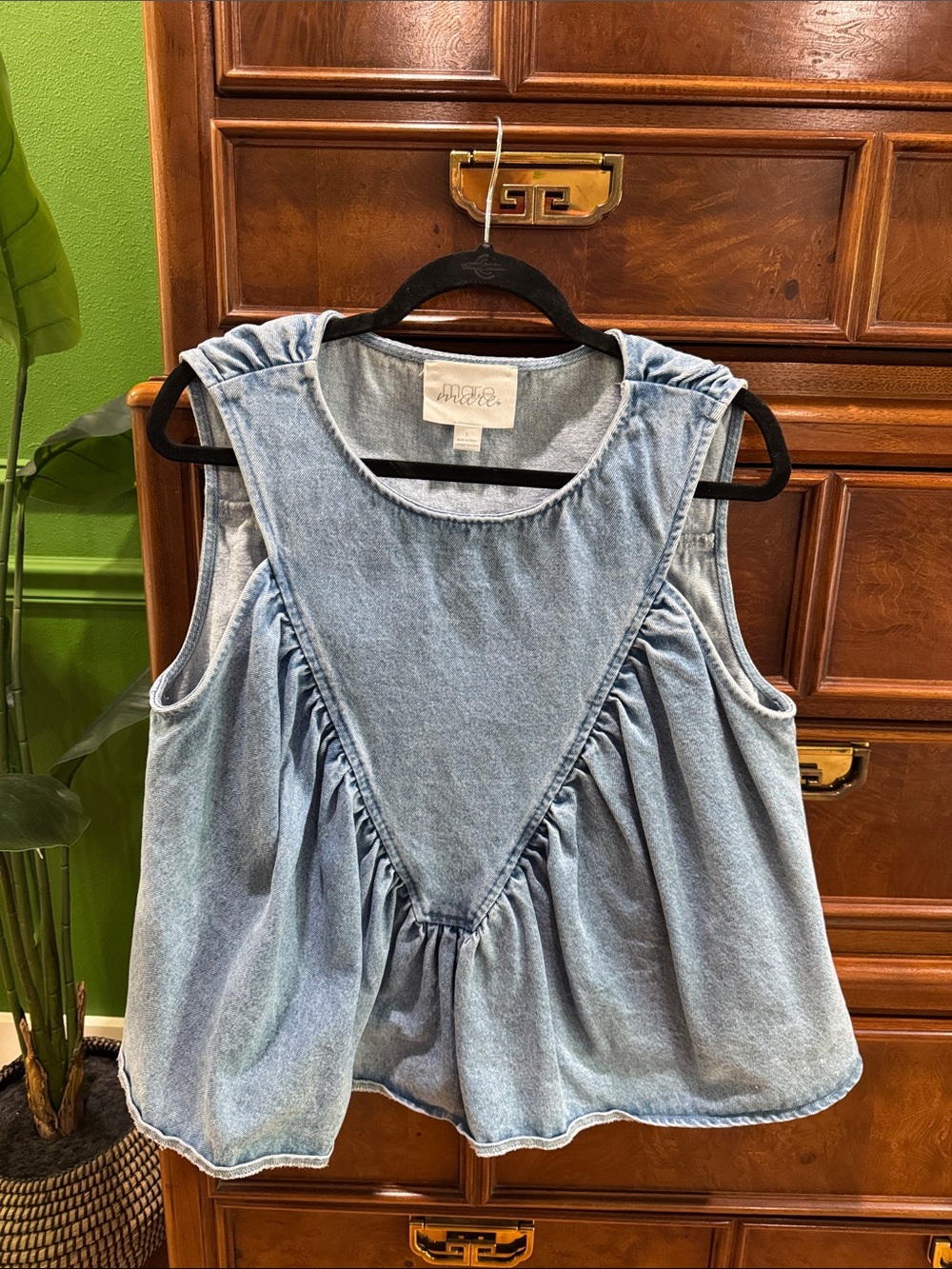 Mare Mare Anthropologie Sleeveless Denim Top